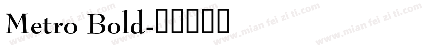 Metro Bold字体转换
